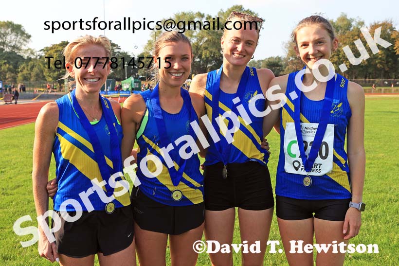 Womens 4 Stage Relay, 2024 Northern Mens 6 and Womens 4 and Youngsters Relays, Stanley Park, Blackpool.  Photo: David T. Hewitson/Sports for All Pics